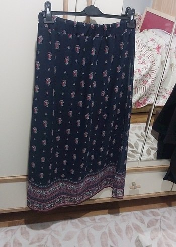 Bohem Tarzı Lacivert Uzun Etek - Görsel 6