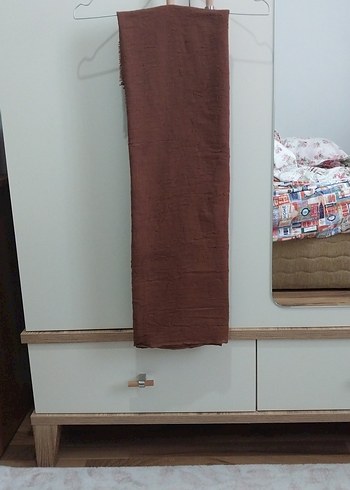 Diger Uzun Kahverengi Bambu  Şal - Görsel 2