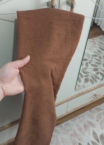 Diger Uzun Kahverengi Bambu  Şal - Görsel 5