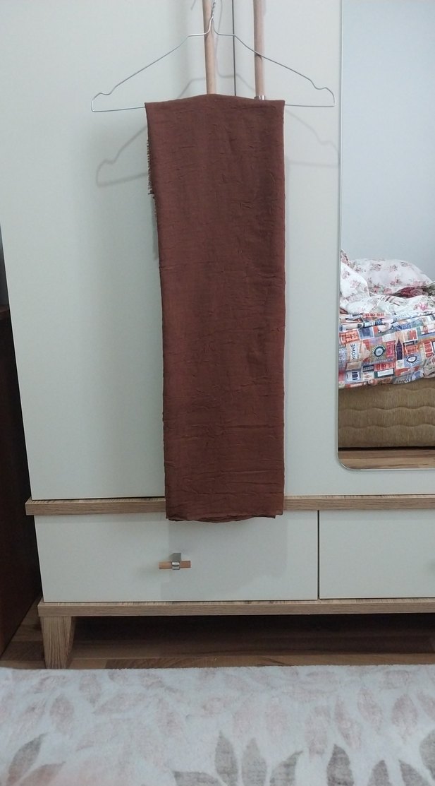 Diger Uzun Kahverengi Bambu  Şal - Görsel 2
