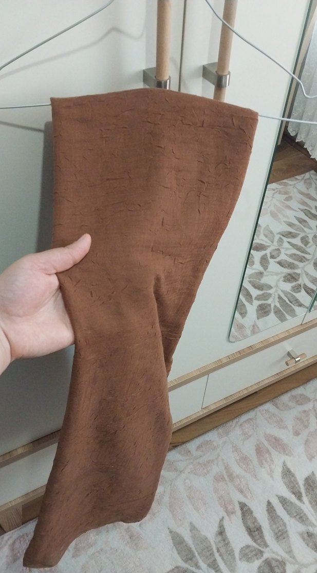 Diger Uzun Kahverengi Bambu  Şal - Görsel 5