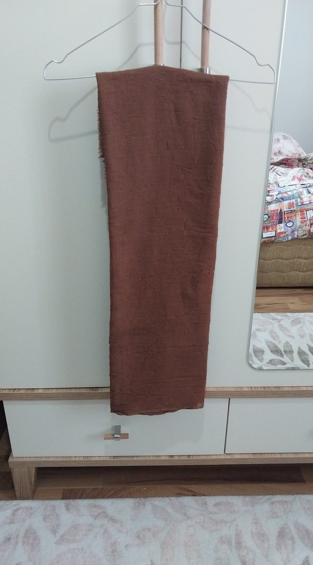 Diger Uzun Kahverengi Bambu  Şal - Görsel 3