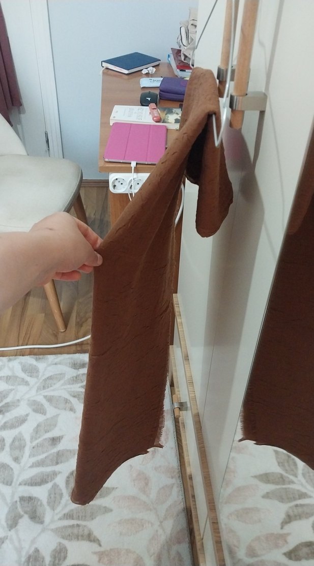 Diger Uzun Kahverengi Bambu  Şal - Görsel 4