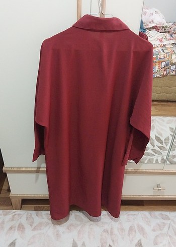 Bordo Uzun Kollu Kadın Tunik - Görsel 6