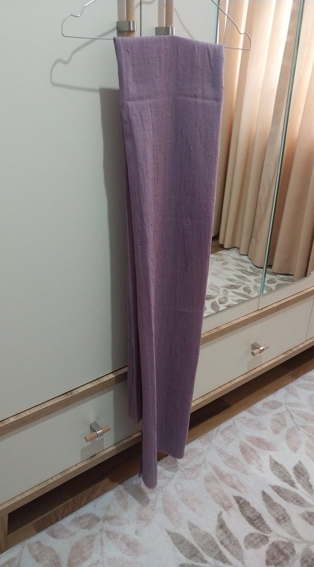 Pastel Mor bambu tesettür şal - Görsel 3