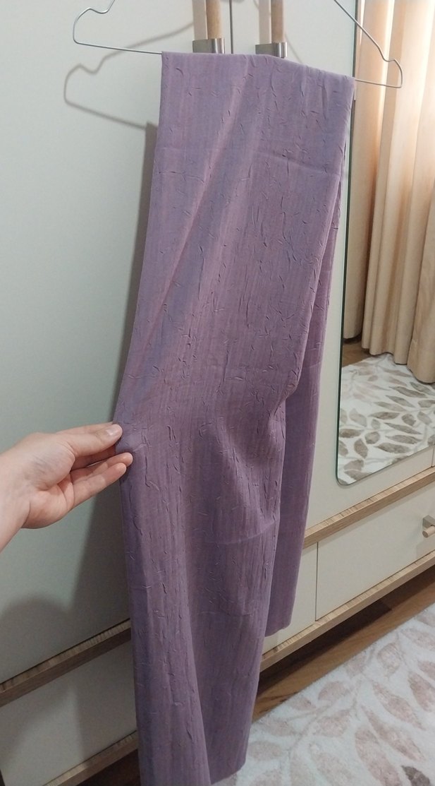 Pastel Mor bambu tesettür şal - Görsel 4