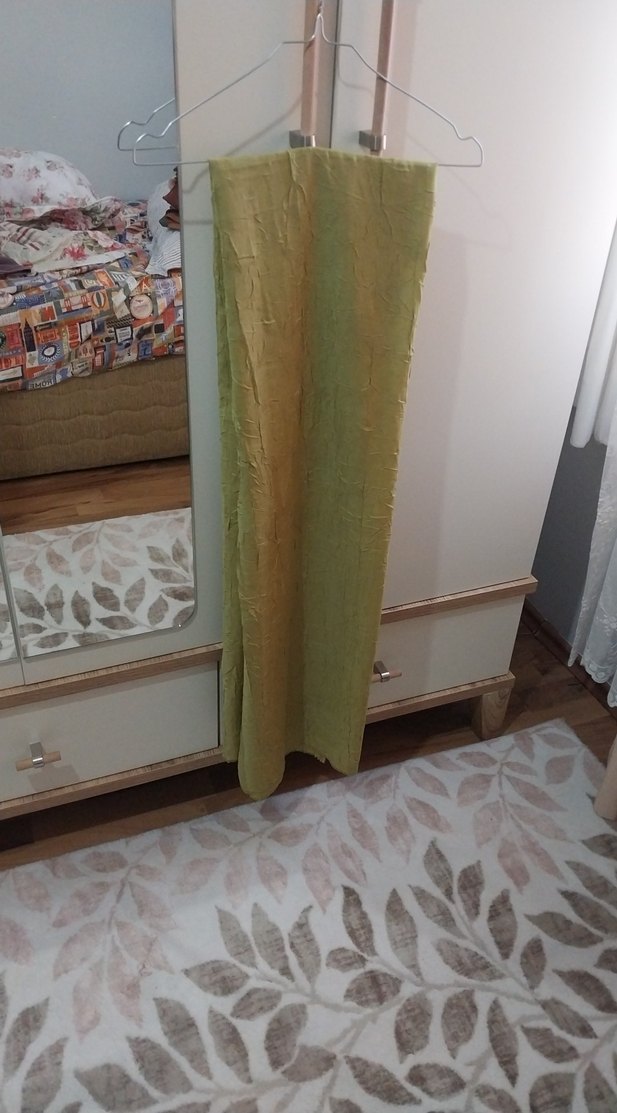 Diger Parlak Haki Bambu Şal - Görsel 4