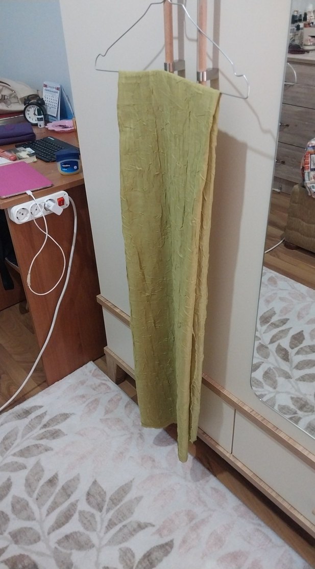 Diger Parlak Haki Bambu Şal - Görsel 3