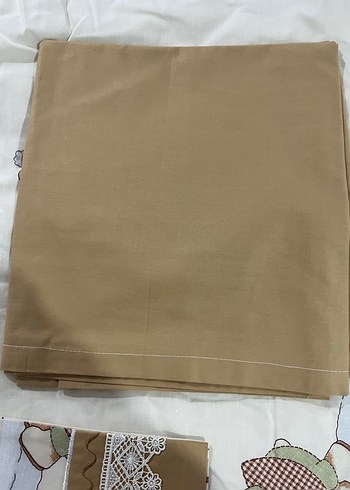 Nakışlı Pamuklu Çocuk Uyku Seti Bej - Görsel 3