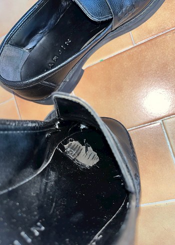 Marjin Siyah Deri Tokalı Kadın Loafer