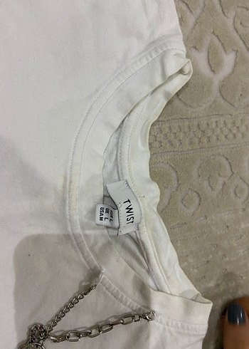 Baskılı Beyaz Kadın Tişört - Görsel 3