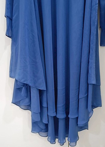 Uzun Kollu Mavi Salaş Tunik - Görsel 3