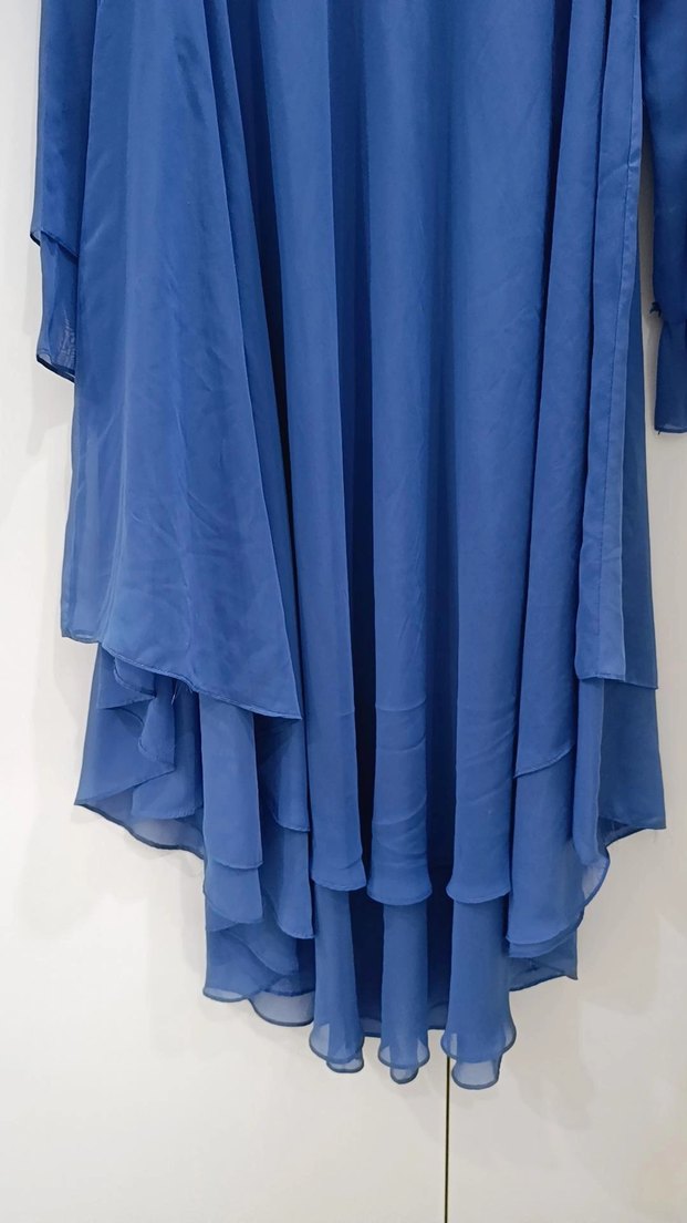 Uzun Kollu Mavi Salaş Tunik - Görsel 3