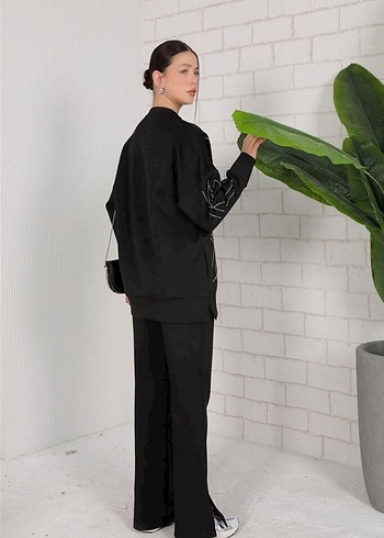 Kadın Siyah  Uzun Kollu Takım - Görsel 2