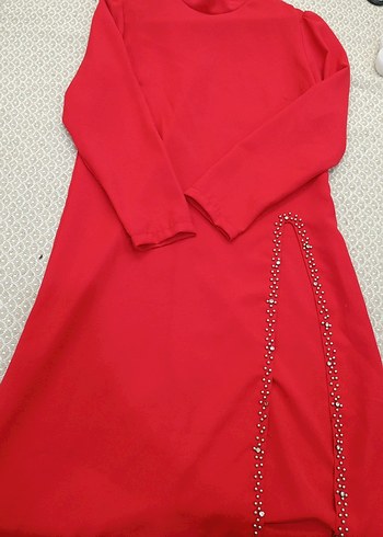 Kırmızı Zincir Detaylı Uzun ikili takım - Görsel 2