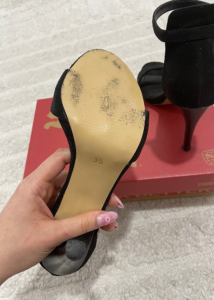 İnce bantlı topuklu ayakkabı - Görsel 4