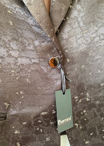 Kahverengi Düğmeli Kadın Blazer Ceket - Görsel 3