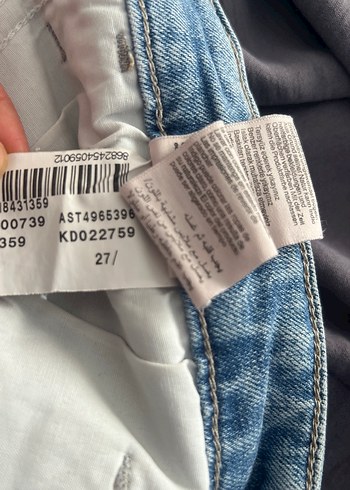 Mavi Düğmeli erkek jean şort - Görsel 10