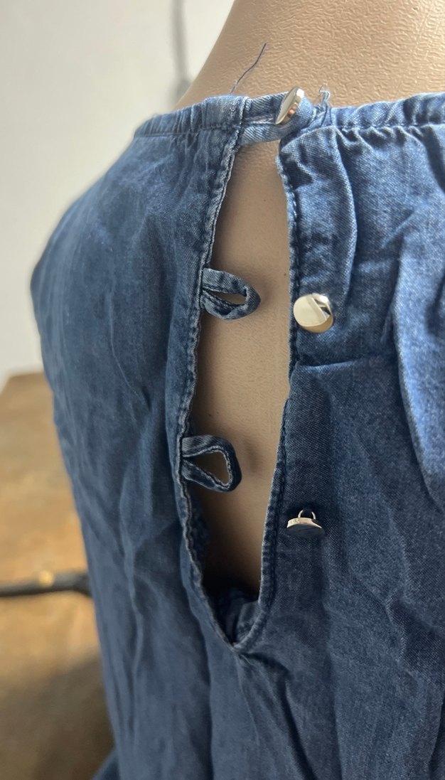 Mavi Uzun Kollu Hamile Denim Tunik - Görsel 4