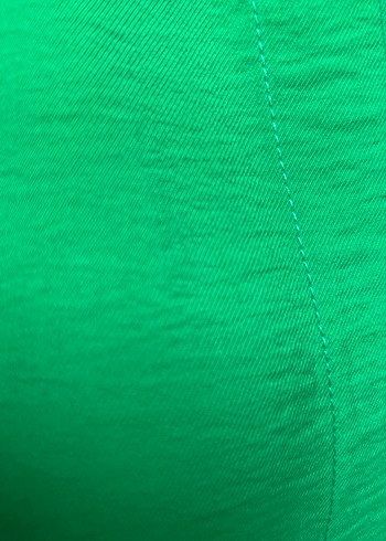 Yeşil Salaş Kadın Keten Gömlek - Görsel 6