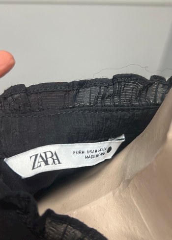 Kadın Siyah Bohem Pilili Keten Tunik - Görsel 5