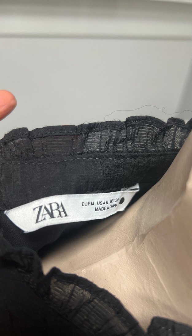 Kadın Siyah Bohem Pilili Keten Tunik - Görsel 5