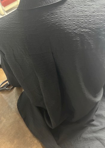 Gri Keten Kadın Uzun Kollu Gömlek - Görsel 5