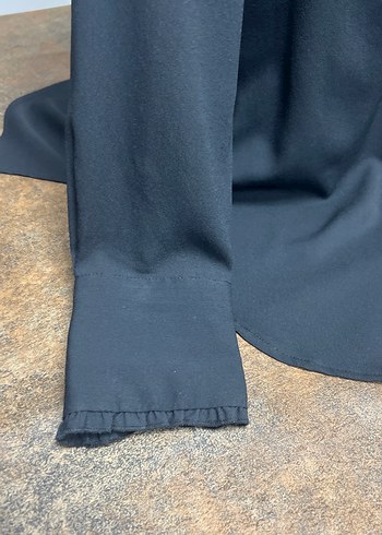 Siyah Uzun Kollu Kadın Gömlek - Görsel 4