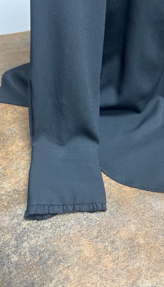 Siyah Uzun Kollu Kadın Gömlek - Görsel 4