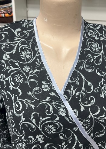 Gri Desenli Uzun Kollu Kadın Elbise - Görsel 3