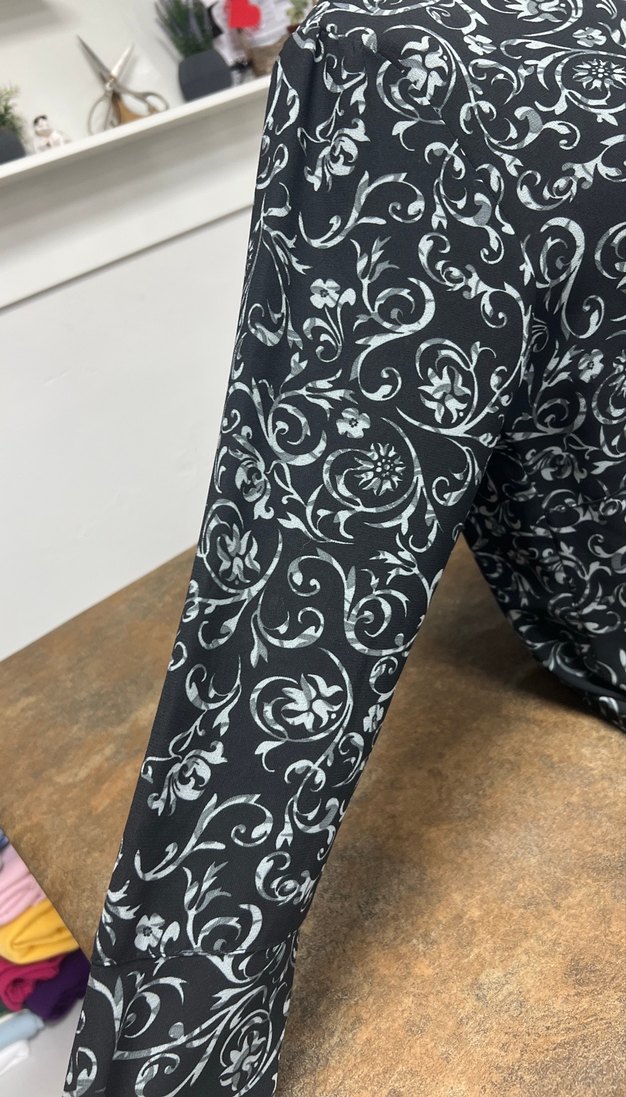 Gri Desenli Uzun Kollu Kadın Elbise - Görsel 5