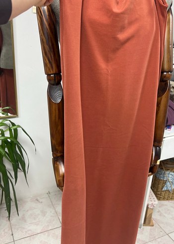 Kadın Camel Uzun Drapeli Bohem Elbise - Görsel 8