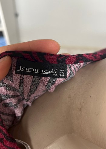 Bordo Zebra Desenli Uzun Kollu Hamile Tunik - Görsel 8