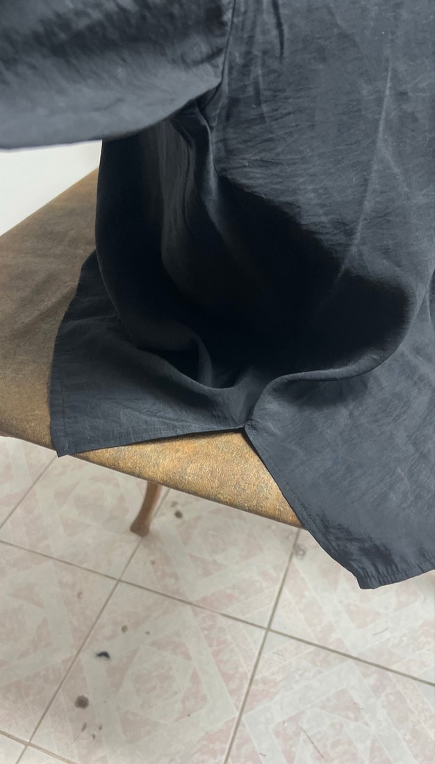 Düğmeli Siyah Kadın Uzun Kollu Gömlek - Görsel 3