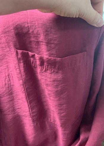 Bordo Düğmeli Kadın Gömlek - Görsel 8