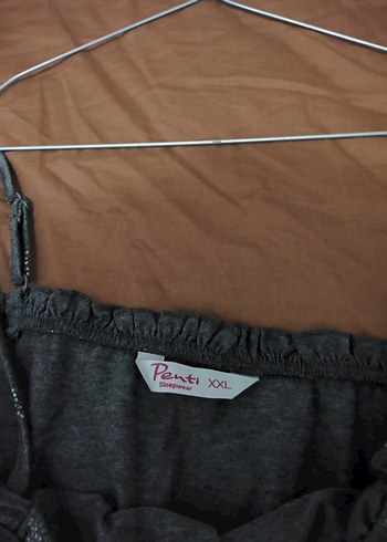 Gri Askılı Midi Elbise - Görsel 2