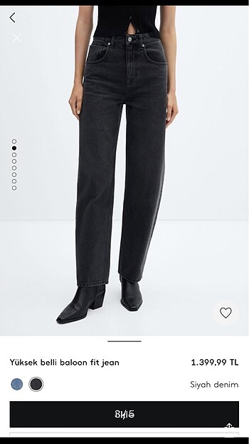 m Beden siyah Renk Mango Committed Jean