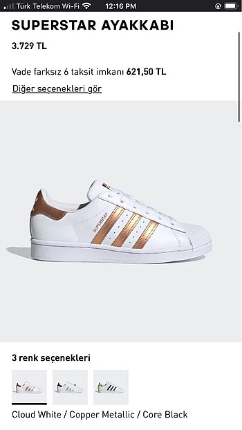 Adidas Superstar Cloud White | Copper Metallic