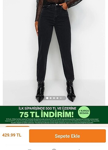 Trendyolmilla Siyah Jean