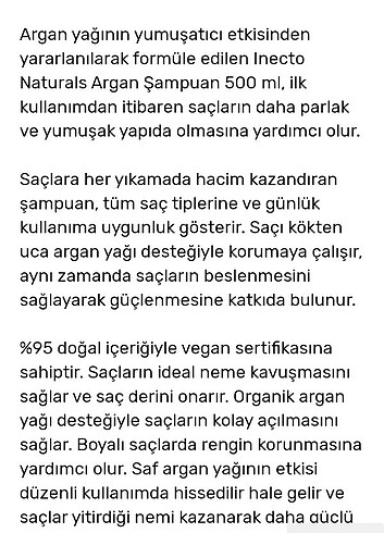  Beden Renk Inecto Argan yağlı şampuan 