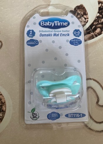 BabyTime Ortodontik Damaklı Mat Emzik Turkuaz