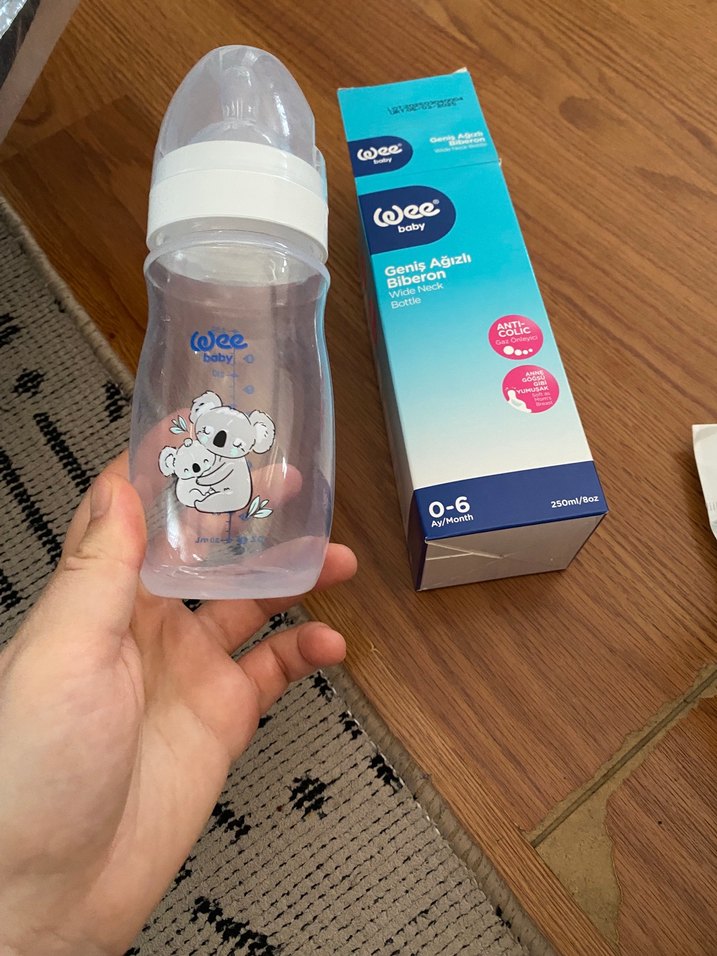 Wee Baby Geniş Ağızlı Biberon 250ml Mavi - Görsel 2
