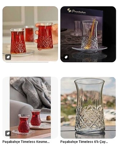  Beden beyaz Renk Paşabahçe timeless çay bardağı 6 lı