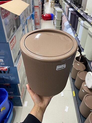 Marlon 6.5 litre çizgili çöp kovası