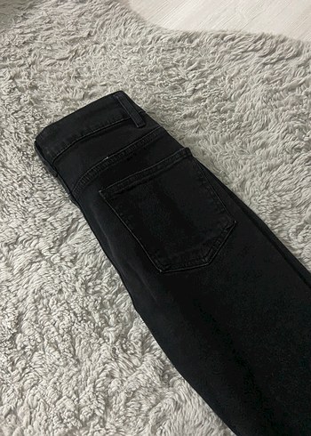 36 Beden siyah Renk Siyah Kadın Normal Boy Denim İspanyol Paça Jean