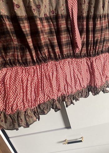 Bohem Kısa Kollu Salaş Hamile elbise - Görsel 2