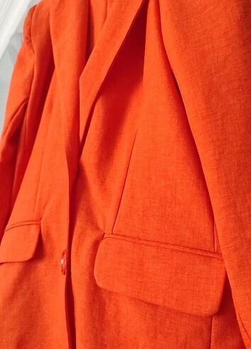 l Beden Turuncu hiç giyilmedi blazer ceket takım yeni