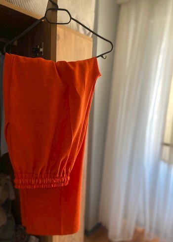 40 Beden turuncu Renk Turuncu Kadın Keten Midi Blazer takım