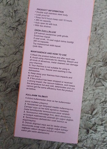 Siyah 380ml Termos Bardak - Görsel 2