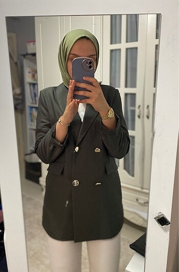 haki yeşil blazer